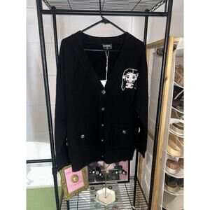 Chanel Black/Pink Cashmere Cardigan 2025/2026 Pre Collection Size 38